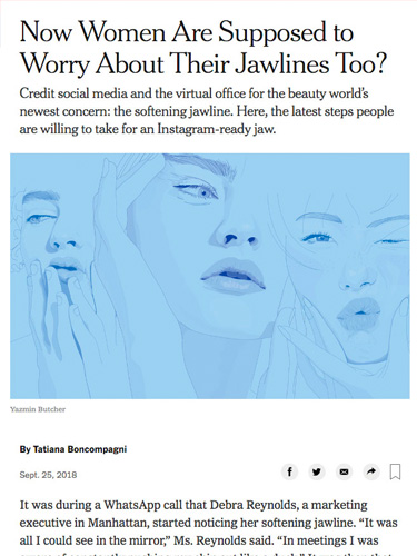 Dr. Matthew White mentioned in a NewYork Times Article on Jawline surgery